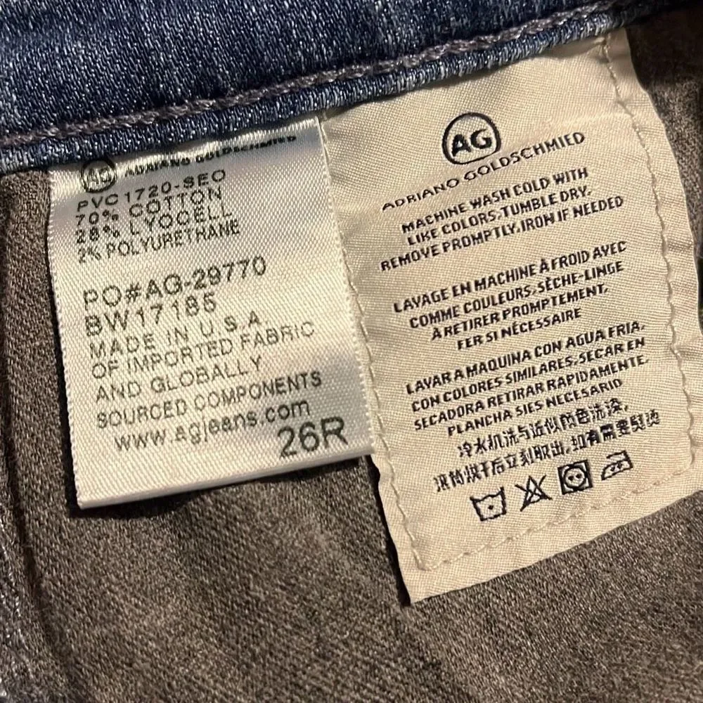 Adriano Goldschmied Women's Blue The Nolan Ankle Distressed Denim Jeans Size 26 - Picture 9 of 10